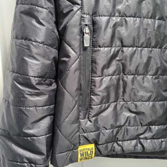 Buffalo Wild Wings Managers Jacket Light Coat XL Black EUC Quilted Full Zip - Picture 3 of 8